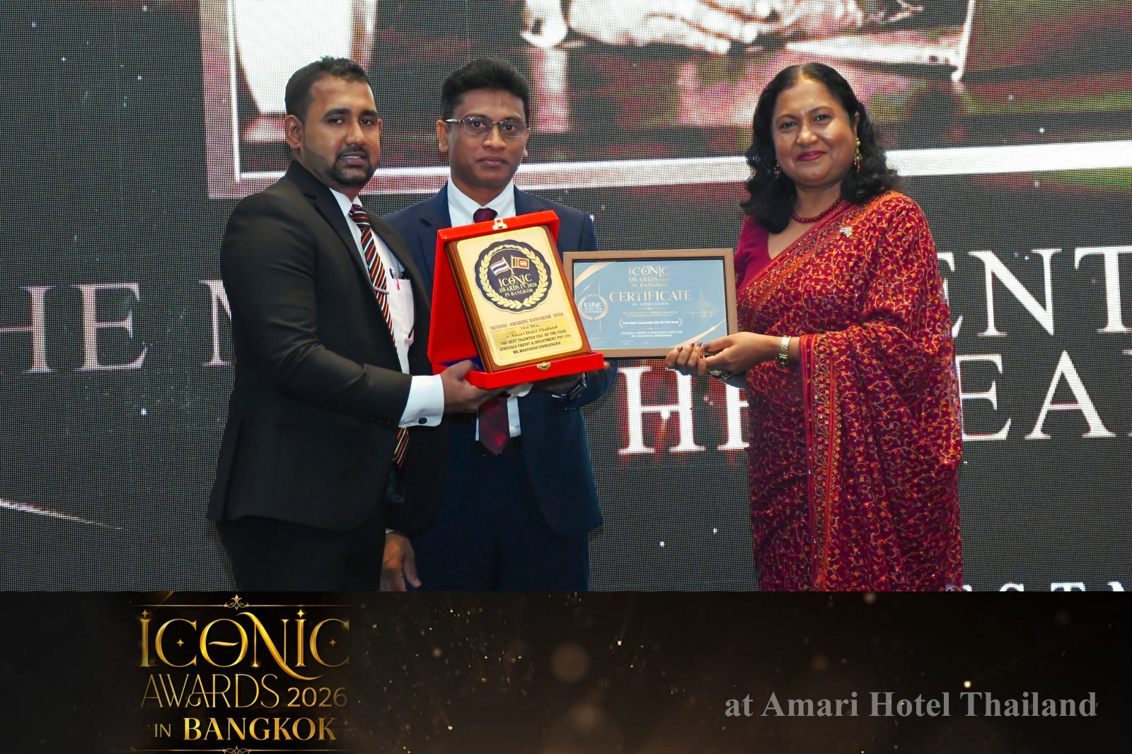 The Most Talented CEO of the Year – 2026” at ICONIC Awards, Bangkok